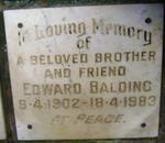 BALDING Edward 1902-1983