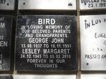 BIRD George John 1937-1991 & Lesley Margaret 1945-2010