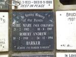 BARKER Robert Andrew 1910-1994 & Sybil Mary COLLARD 1902-1985