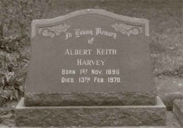 HARVEY Albert Keith 1896-1970