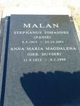 MALAN Stephanus Johannes 1914-2001 & Anna Maria Magdalena HUYSER 1912-1999