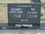 PRETORIUS Johannes Christiaan 1931-1989 & Ria STANDER 1935-1989
