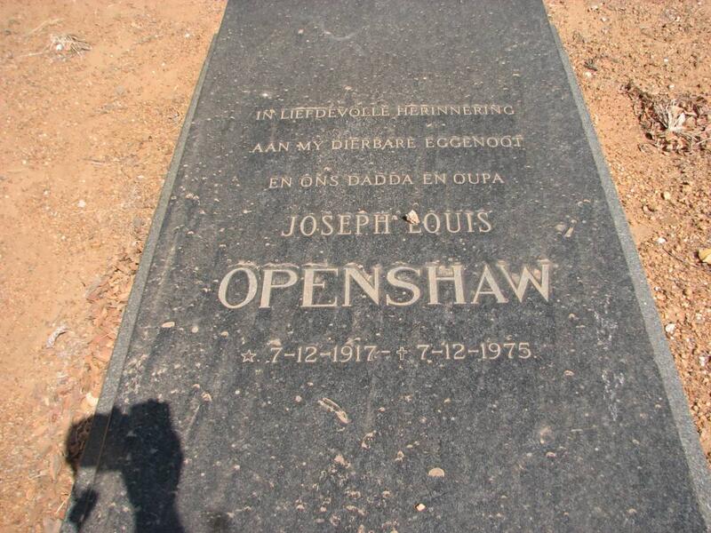 OPENSHAW Joseph Louis 1917-1975