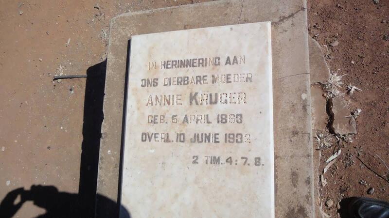 KRUGER Annie 1863-1932
