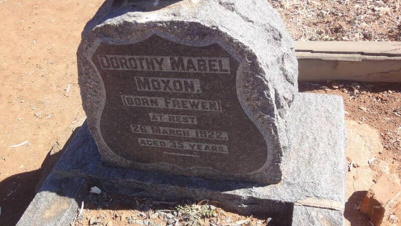 MOXON Dorothy Mabel nee FREWEN -1922