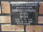 BOTES Gerhardus Stephanus 1933-2009