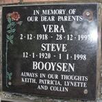 BOOYSEN Steve 1920-1998 & Vera 1918-1997