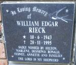 RIECK William Edgar 1943-1995
