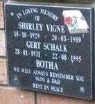 BOTHA Gert Schalk 1931-1995 & Shirley Vigne 1929-1989