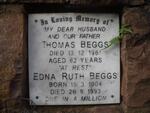 BEGGS Thomas -1961 & Edna Ruth 1904-1993