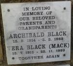 BLACK Archibald 1914-1982 & Vera MACK 1915-1999