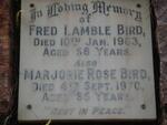 BIRD Fred Lamble -1963 & Marjorie Rose -1970