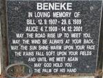 BENEKE Bill 1907-1989 & Alice 1908-2001