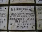 BILLOT Jean Andre Le Court, de 1911-1982