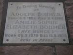 BOHMER Adolph 1886-1960 & Amilie Sophie Elizabeth BUNGE 1876-1979