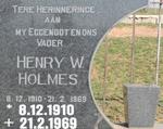 HOLMES Henry W. 1910-1969