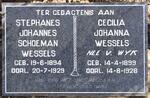 WESSELS Stephanus Johannes Schoeman 1894-1929 & Cecilia Johanna nee V. WYK 1899-1928