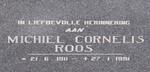 ROOS Michiel Cornelis 1911-1991