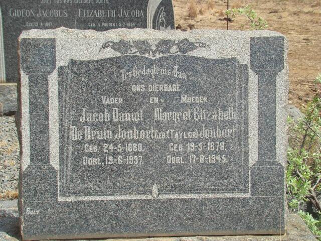 JOUBERT Jacob Daniel de Bruin 1880-1937 & Margaret Elizabeth TAYLOR 1879-1945