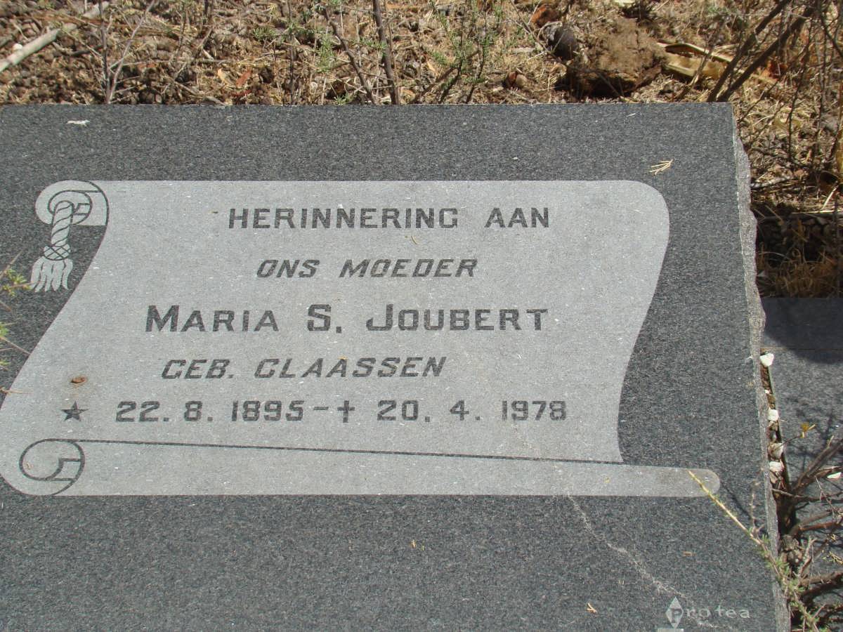 JOUBERT Maria S. nee CLAASSEN 1895-1978