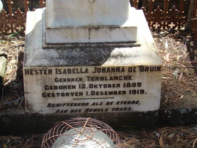 BRUIN Hester Isabella Johanna, de nee TERBLANCHE 1895-1919