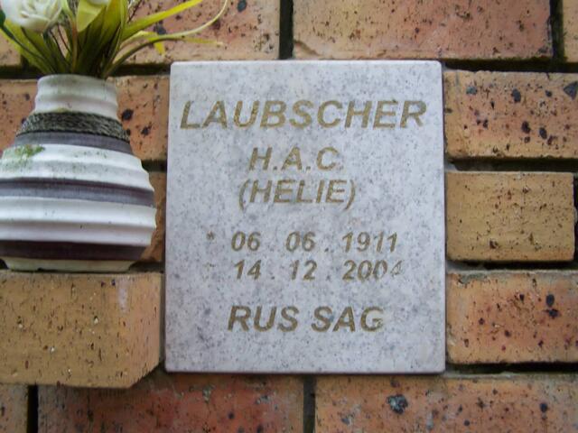LAUBSCHER H.A.C. 1911-2004