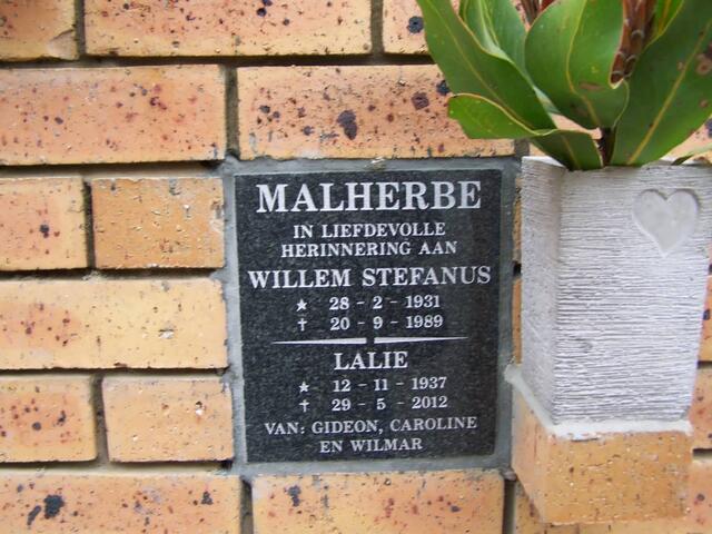 MALHERBE Willem Stefanus 1931-1989 & Lalie 1937-2012