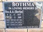BOTHMA A.A. 1937-2009