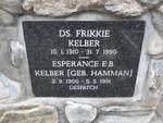 KELBER Frikkie 1910-1990 & Esperance E.B. HAMMAN 1900-1991