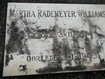 WILLIAMS Martha Rademeyer 1874-1949