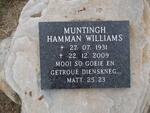 WILLIAMS Muntingh Hamman 1931-2009