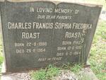 ROAST Charles Francis 1886-1964 & Sophia Fredrika PIKE 1887-1964