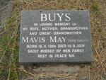 BUYS Mavis May nee GREEN 1924-2008