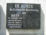 KORTE Bets, de 1938-2011