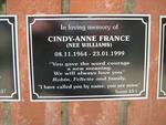 FRANCE Cindy-Anne nee WILLIAMS 1964-1999