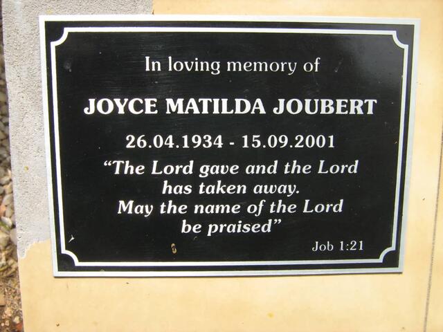JOUBERT Joyce Matilda 1934-2001