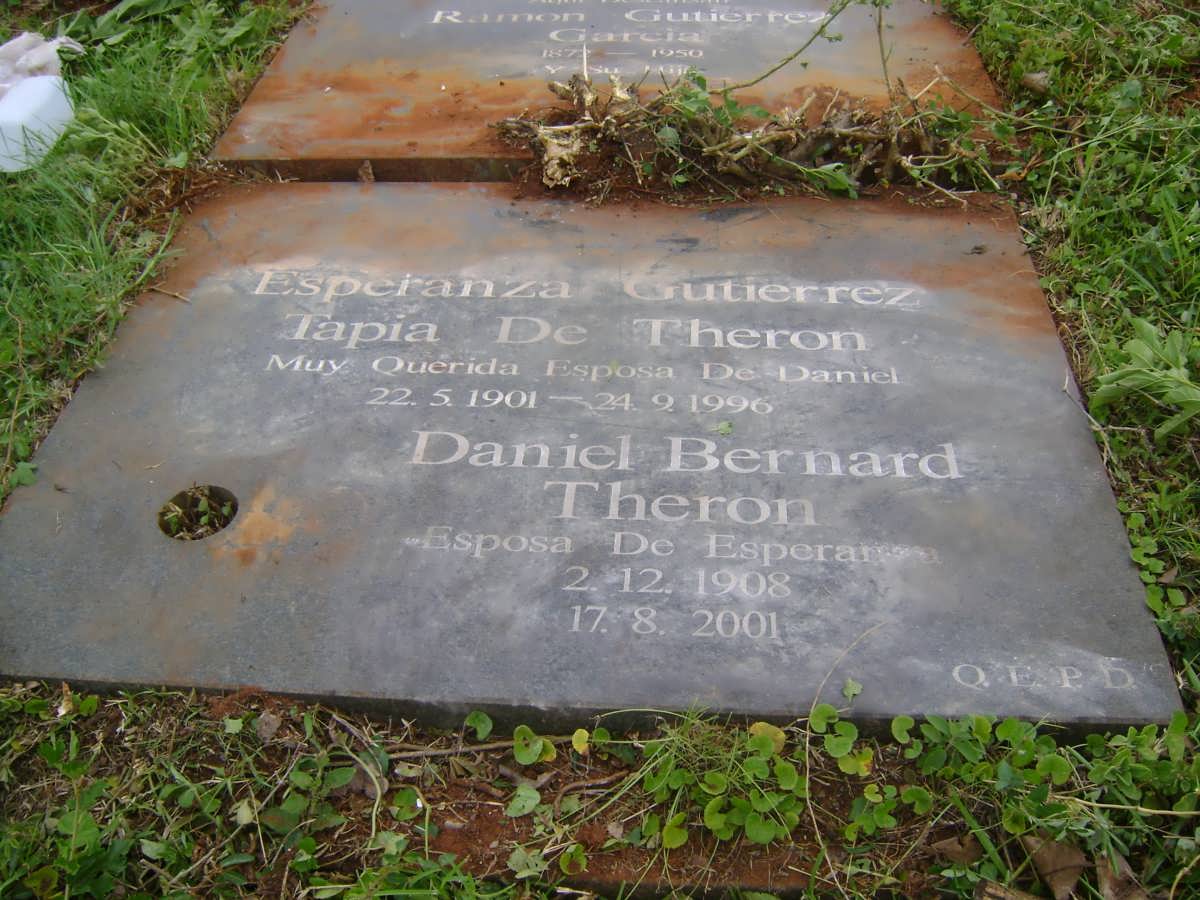 GUTIERREZ Raimundo 1872-1950 :: THERON Daniel Bernard 1908-2001 & Esperanza Gutierrez Tapia De 1901-1996