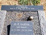 BARKER A.E. 1885-1974 :: HARTEL H.P. nee BARKER 1918-1984