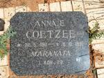 COETZEE Anna E. 1911-1991
