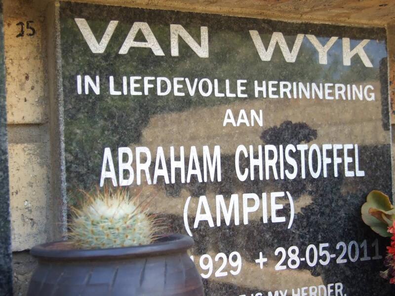 WYK Abraham Christoffel, van 1929-2011
