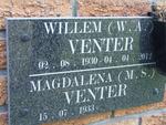 VENTER Willem A. 1930-2012 & Magdalena S. 1933-