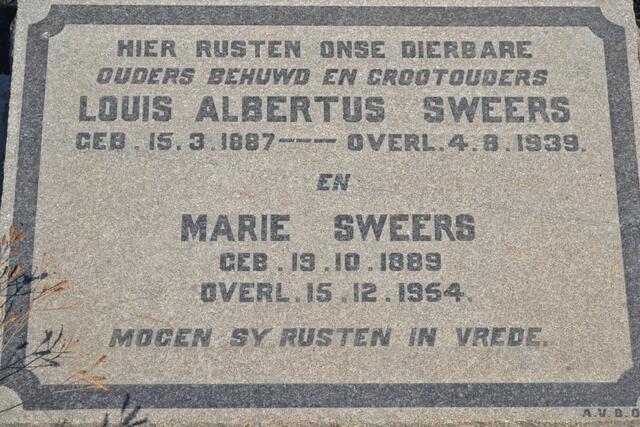 SWEERS Louis Albertus 1887-1939 & Marie 1889-1954