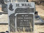 WAAL Arend Egbertus, de 1905-1974