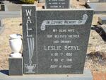 WALL Leslie Beryl 1932-1981