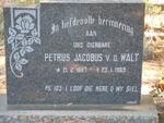 WALT Petrus Jacobus, v.d. 1887-1969