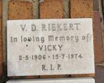 RIEKERT Vicky, v.d. 1906-1974