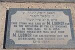 4. Hebrew Stone laid by M. LUBNER 1954