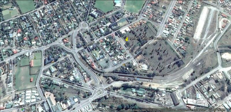 1. Google Earth Image Roman Catholic Cemetery, Grahamstown