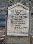 SIMPSON Anna M.J. nee HUGO 1876-192?