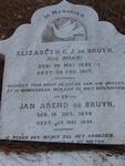 BRUYN Jan Arend, de 1838-1896 & Elizabeth C.J. MöHR 1843-1917